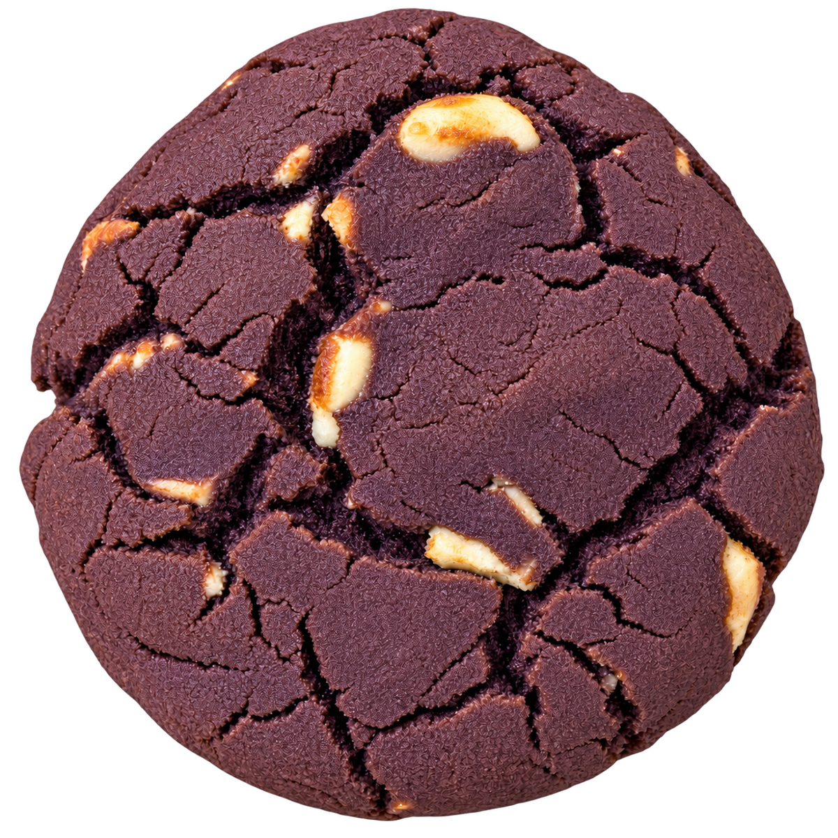 Ube koekje met witte chocola