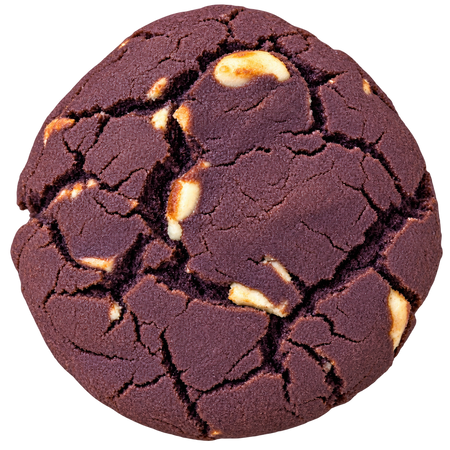 Ube koekje met witte chocola
